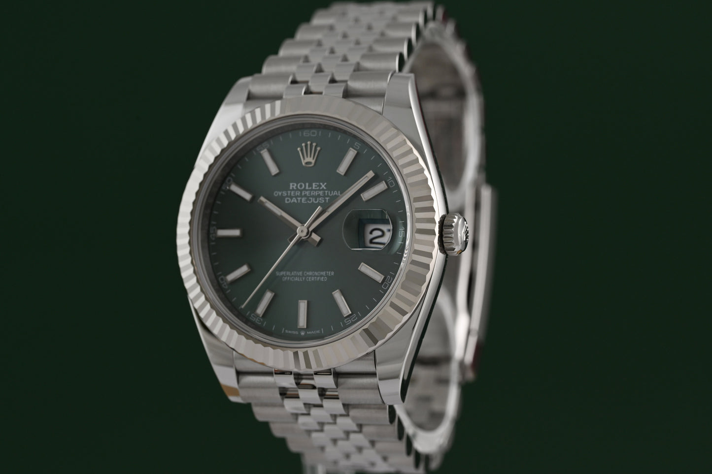 Rolex Datejust 41 - 126334 - Green Dial - Full Set - NEW
