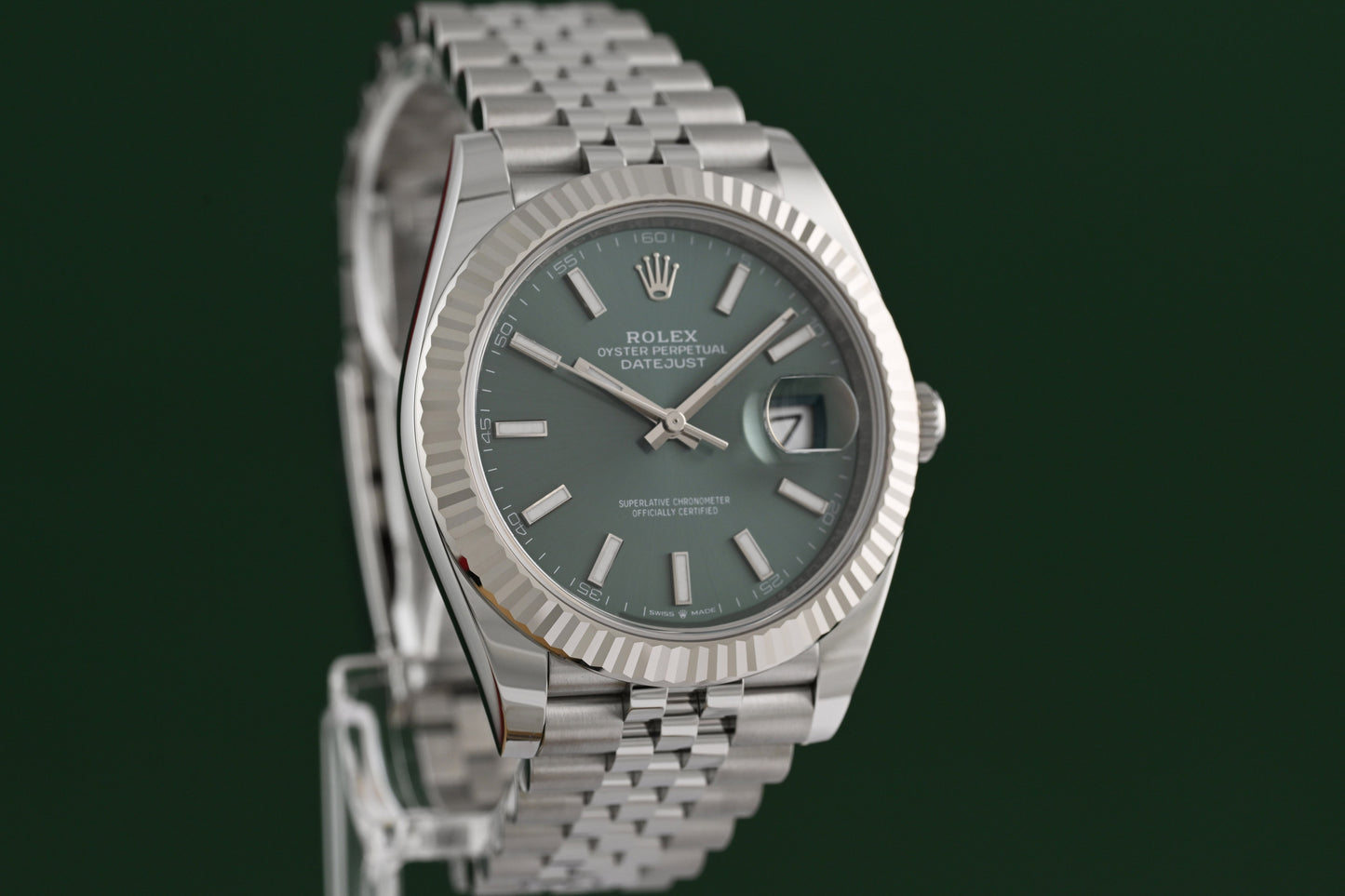 Rolex Datejust 41 - 126334 - Green Dial - Full Set - NEW