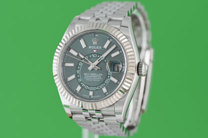 Rolex Sky-Dweller 336934 - Full Set - Green Dial - NEW